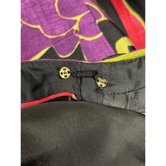 Anthropologie Leifsdottir Black Purple Floral Winter Peony Sheath Casual Dress S - Picture 12 of 12